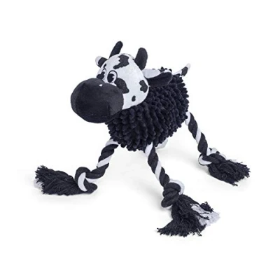 Image of Petface Farmyard Buddies Noodle Cow Plush Dog Toy