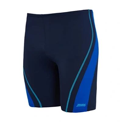 Image of Zoggs Mens Ecolast + Eaton Mid Jammer, Navy Light Blue, 32