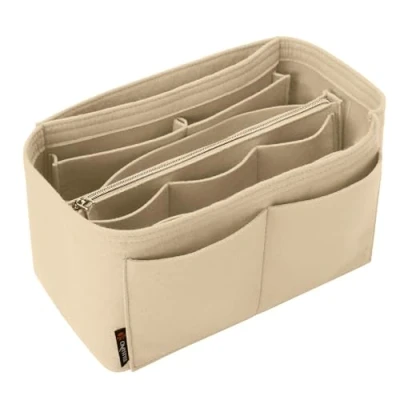 Image of OMYSTYLE FASHION Felt Purse Organizer Handbag Tote Insert, Perfect for Speedy Neverfull Longchamp and More, Black Medium, Black, M