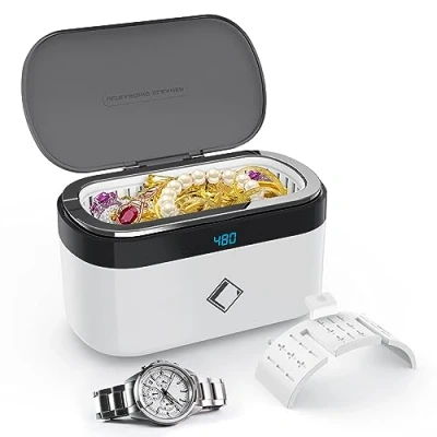 Image of LifeBasis CS1 Ultrasonic Cleaner 42000Hz 500ML Jewellery with Touch Panel and 5 Time Settings for Glasses Watches Dentures Coins Guin Ness Surger Cans