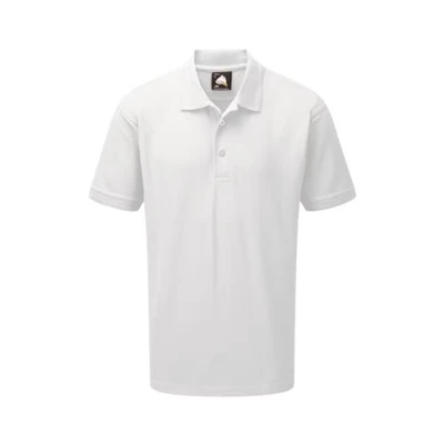 Image of ORN Polo Shirt for Men Adult Short Sleeve Workwear UK Casual Smart Tops Men, Professional Work Wear 1150 Eagle White, Medium