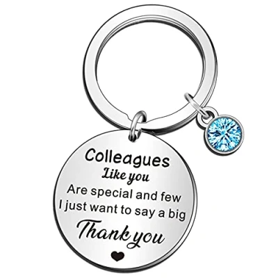 Image of QMVMV Thank You Colleague Keyring Gifts for Women Birthday Gift Leaving Colleagues