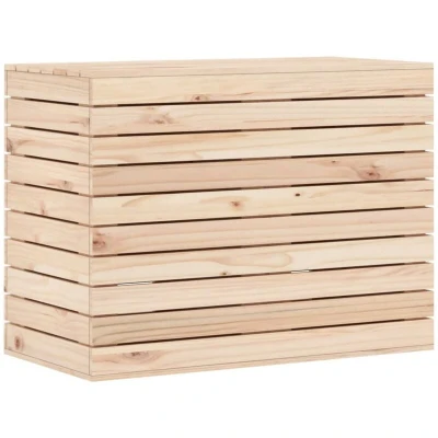 Image of vidaXL Laundry Box 88.5x44x66 cm Solid Wood Pine