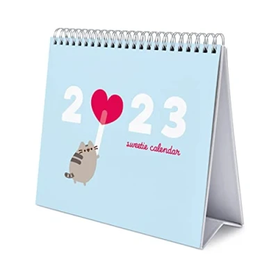 Image of Grupo Erik Pusheen Calendar 2023, Desktop Desk 12 Month 2023 Planner, Gifts, 7 x 8 inches / 18 20 cm