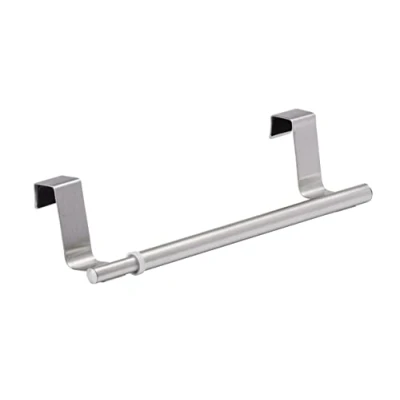 Image of Wenko 79173100 Overdoor Towel Rail Telescope extendable, Metal Stainless Steel, 2235 x 7 4 cm, Silver matt