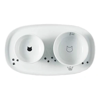 Image of NECO ICHI CATS FIRST Necoichi Raised Cat Food Bowl, Stress Free, Backflow Prevention, Dishwasher and Microwave Safe, Lead &amp; Cadmium Made to FDA/EC&amp;ECC European Standard (Cat, Complete Set)