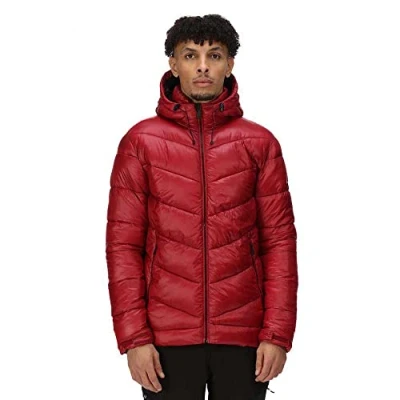 Image of Regatta Men&#039;s Water repellent Toploft II Hooded Puffer Jacket Dark Red