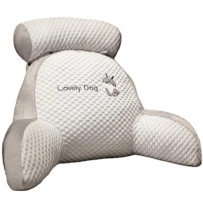 Image of Reading Pillow for Bed,Comfortable Cushion Detachable Backrest Soft Multifunctional Back Support Relaxing Watching TV Games 23.6x17.7x7.8in