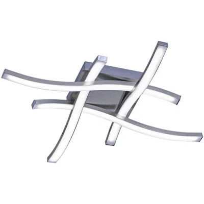 Image of Reality Leuchten Route R62474107 LED Ceiling Light Matte Nickel 5 Watt Acrylic White