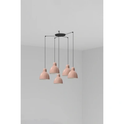 Image of Venice 5 Light Cluster Pendant Ceiling Pink