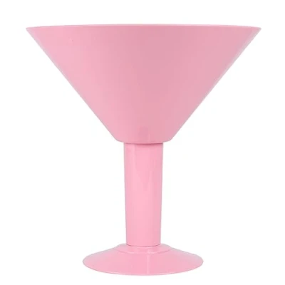 Image of bar@drinkstuff Grande Acrylic Martini Glass 73oz / 2ltr Oversized Plastic Cocktail Ideal for Centrepieces (Pink)