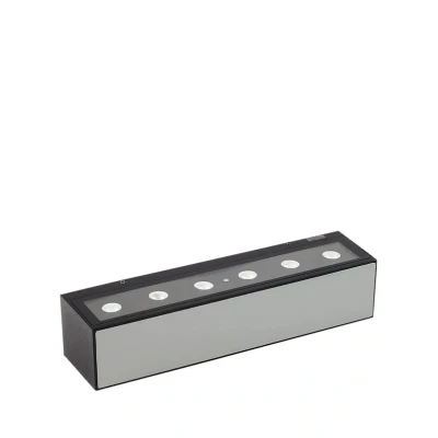 Image of Lucande LED outdoor wall light Selim, length 30 cm, black