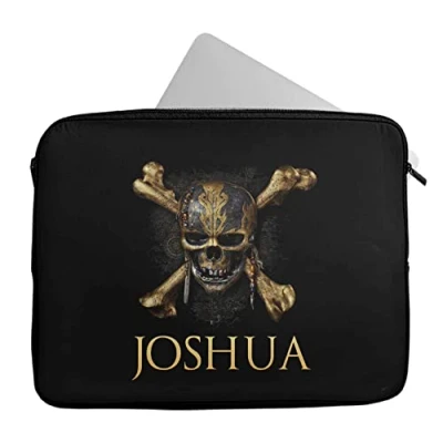 Image of Personalised Any Name Skull Design Laptop Case Sleeve Tablet Bag Chromebook Gift 1180 (16 17 inch)