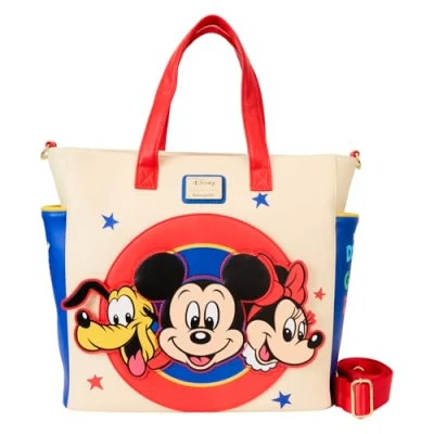 Image of Loungefly Disney Mickey and Friends Convertible Backpack &amp; Tote Bag