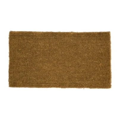 Image of William Armes Limited Kersey Mat Woven Low Profile 15mm Deep Natural Coir Door Floor Scraper Doormat (90cm x 55cm)
