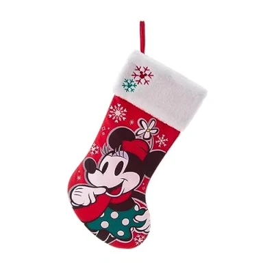 Image of Kurt Adler Disney Minnie with Embroidered Cuff Stocking 19 Inch Multicolor