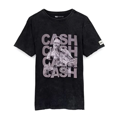 Image of Johnny Cash T Shirt for Men &amp; Women Unisex Black Short Sleeve Country Music Band Tee CD Clothing Merchandise Gifts XXX Large