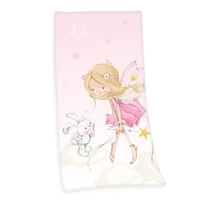 Image of Herding Velour Towel, Cotton, Pink, 75 x 150 cm