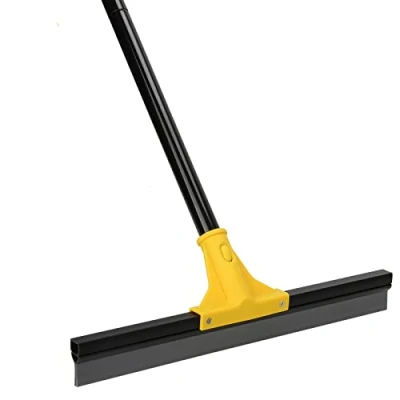 Image of Floor Squeegee Outdoor Heavy Duty, 45 cm Rubber Broom with Long Handle 163cm for Cleaning Garage Courtyard Bathroom Shower Glass Window Tile Concrete Deck Marble Water