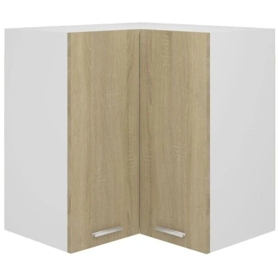 Image of Hanging Corner Cabinet Sonoma Oak 57x57x60 cm Engineered Wood