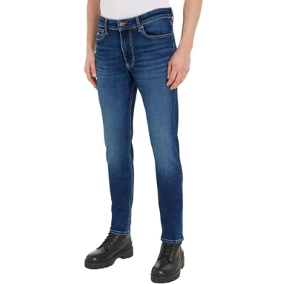 Image of Tommy Jeans Men&#039;s Simon Skny Ah1254 Denim Pants, Dark, 28W / 30L
