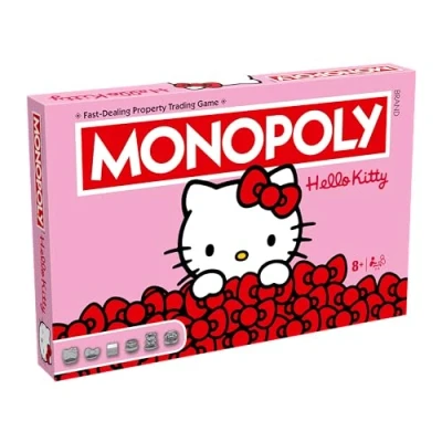 Image of Winning Moves Hello Kitty Monopoly Board Game optimal for 26 players and makes a great gift fans aged 8 up