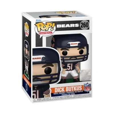 Image of Funko Pop! NFL: Bears Dick Butkus NFL Legends Collectable Vinyl Figure Gift Idea Official Merchandise Toys for Kids &amp; Adults Sports Fans Model Collectors and Display