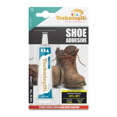 Image of STRONG ADHESIVE GLUE FOR SHOES LEATHER RUBBER FELT NYLON LEATHERETTE FABRICS 20ml new