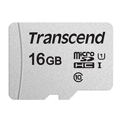 Image of Transcend 16GB microSDHC 300S Class 10 Memory Card with up to 95/45 MB/s (for Smartphones, Digital Camers and Nintendo Switch Consoles) without SD Adapter TS16GUSD300S