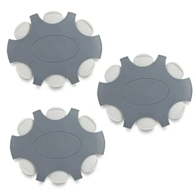 Image of JB White 18 Pieces ProWax Wax Guards for Hearing aids Suitable Oticon and Bernafon Speakers, 3X Dispenser disks with 6 Tools Filters, Gray
