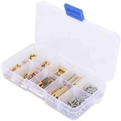 Image of DollaTek M3 Copper Brass Pillars Standoff Circuit Spacer PCB Board Nut Screws Hex Round Single Cylinder Head 120pcs