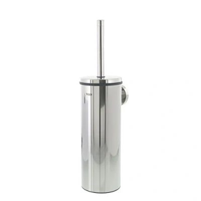 Image of Tiger Boston Toilet Brush and Holder, Stainless Steel Polished, Chrome, 9.3 x 35.6 12.6 cm