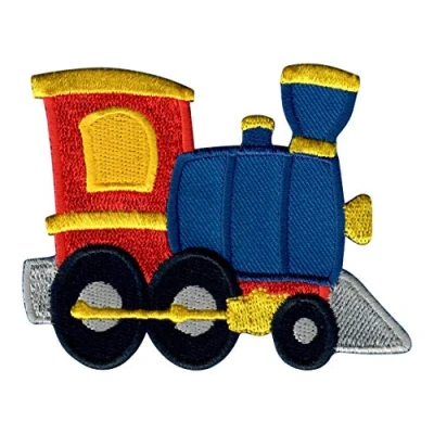 Image of PatchMommy Train Patch, Iron On/Sew On Embroidered Applique Motif for Children Kids Baby