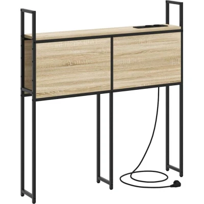 Image of Storage Headboard Sonoma oak 75 cm Engineered wood Vidaxl