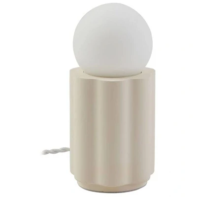 Image of Lindby table lamp Nielson, beige, height lampshade 8.5 cm, plaster