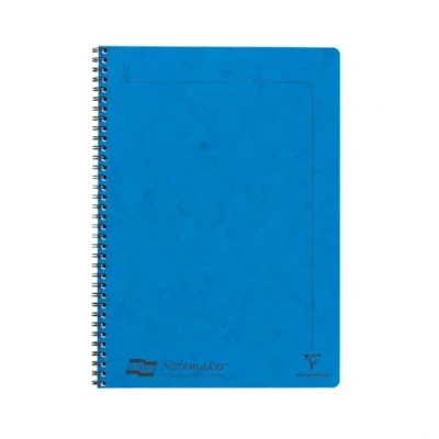 Image of Clairefontaine Ref 4865Z Europa Notemaker Sidebound Notebook (120 Pages) A4 Size, 90gsm Brushed Vellum Paper, Micro Perforated Sheets, Lined Rulings Blue