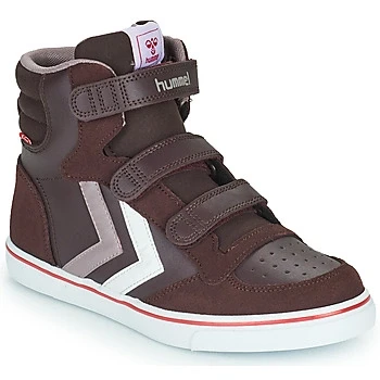 Image of Hummel Unisex Kid&#039;s Stadil Pro Jr Sneaker, Fudge, 8.5 UK Child