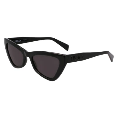 Image of LIU JO Sunglasses, Women&#039;s, Size: 53, Shiny black