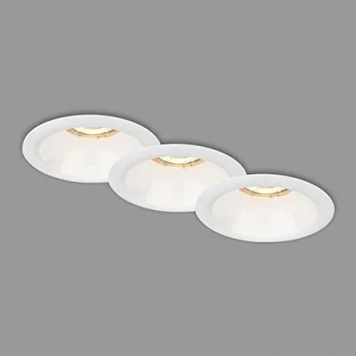 Image of BRILONER Leuchten Set of 3 Recessed Spotlights/Recessed GU10 Socket White 95 x 61 mm