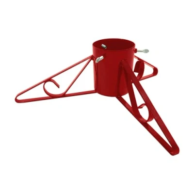Image of Garden Pride Sussex Scrolled Christmas Tree Stand (Red, 5.5 inch)