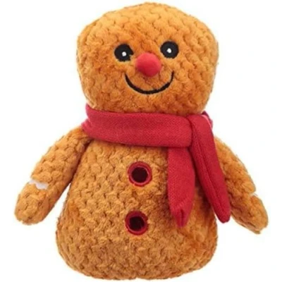 Image of Fun Christmas Gingerbread Man Plush Door Stop