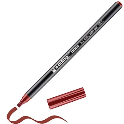 Image of Edding 1255 Calligraphy Pen Red 3.5mm Nib Single