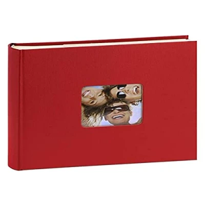 Image of walther Design Photo Album Red 200 Photos 10 x 15 cm Memo with Punched Cover, Fun ME 110 R