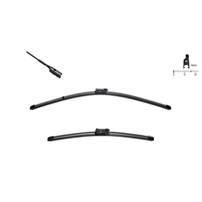 Image of 8S1998002, 8W2998002, 8W7998002 Wiper blade SWF VisioFlex 119461 520, 600mm Front Beam for left hand drive vehicles AUDI: TT Coupe, Roadster
