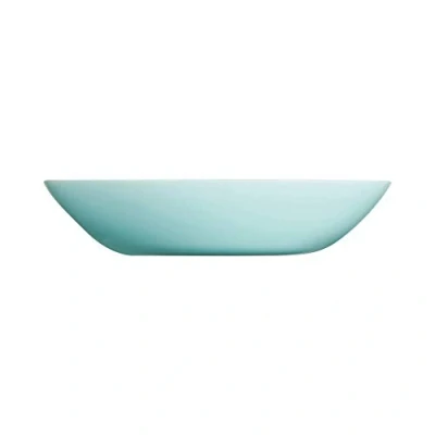 Image of Venizia 18pc Opal Glass Flower Dinner Set Dinnerware Tableware Modern (Turquoise, 6 Soup Bowls)