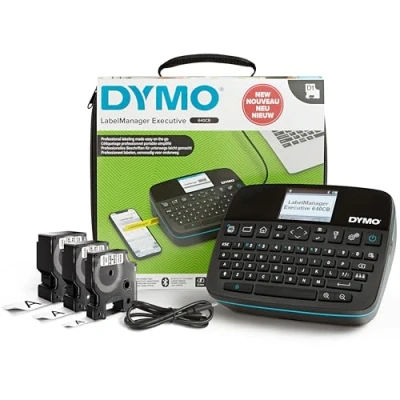 Image of Dymo LabelManager Executive 640CB Portable Label Printer Kit with Carry Case and 3 Cassettes Compact QWERTY Maker Bluetooth &amp; USB Connectivity Compatible D1 Labels