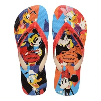 Image of Havaianas Disney Stylish, Beige Straw/Red Ruby, 10/11