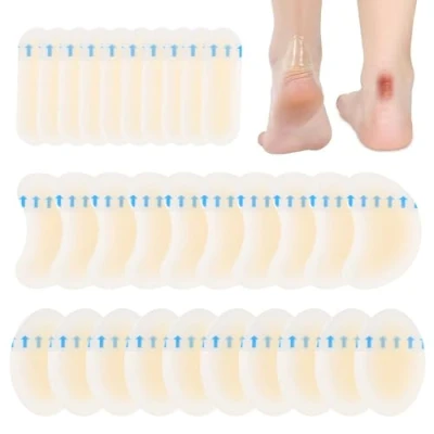 Image of iLamvie 30 Pcs Anti Blister Stick,Blister Plasters,Hydrocolloid Foot Bandages Pads for Forefoot, Fingers,Toes,Heel Prevention