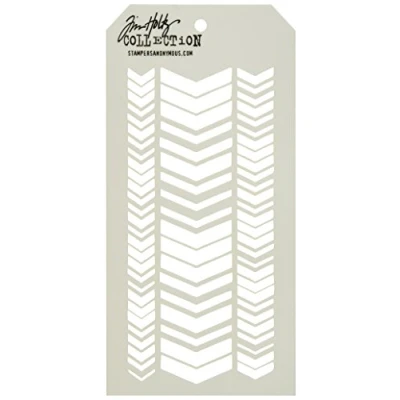 Image of Art Gone Wild Plastic Tim Holtz Chevron Stencil