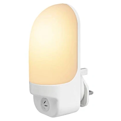 Image of LED Plug in Night Light Dusk to Dawn Automatic Sensor Warm White A88 for Childrens Room
